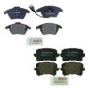Volkswagen Disc Brake Pad Set Kit – Front and Rear (Semi-Metallic) 1K0698151E