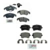 Audi Disc Brake Pad Set Kit – Front and Rear (Semi-Metallic) 4G0698151D