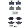 Audi Disc Brake Pad Set Kit – Front and Rear (Semi-Metallic) 8N0698151A