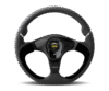 Momo Nero Steering Wheel 350 mm - Black Leather/Suede/Black Spokes