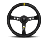 Momo MOD07 Steering Wheel 350 mm -  Black Suede/Black Spokes/1 Stripe