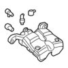 Genuine VW/Audi Disc Brake Caliper – Rear Passenger Side 4S0615408D