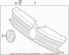 Bumper Cover Grille – Front Center (Satin Black/Chrome)
