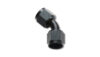Vibrant -4AN X -4AN Female Flare Swivel 45 Deg Fitting ( AN To AN ) -Anodized Black Only
