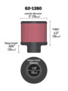 K&N 1.25in Flange ID x 3in OD x 2.5 inch H Rubber Base Crankcase Vent Filter