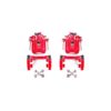 Power Stop 00-06 Audi TT Quattro (w/Non Vented Rotors Only) Rear Red Calipers w/Brackets - Pair