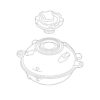 Genuine VW/Audi Engine Coolant Reservoir 80A121405AQ – Genuine VW/Genuine VW/Audi