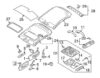 Genuine VW/Audi Sun Visor – Driver Side (Gray) 8E0857551LJ45