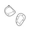Genuine VW/Audi Side Mirror Gasket Set – Driver Side 8J0898104