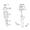 Genuine VW/Audi Strut Mount – Front 8K0412377D