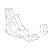 Genuine VW/Audi Suspension Knuckle – Rear Passenger Side 8K0505432AR
