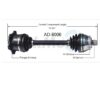 Audi VW CV Axle Shaft – Front Passenger Side – Aftermarket AD8006