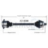 Audi CV Axle Shaft – Front Driver Side – Aftermarket AD8086