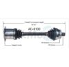 Audi CV Axle Shaft – Front Passenger Side – Aftermarket AD8100