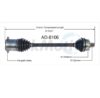 Audi CV Axle Shaft – Front Passenger Side – Aftermarket AD8106