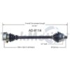 Audi CV Axle Shaft – Front Passenger Side (Manul) – Aftermarket AD8114