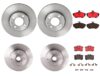 Volkswagen Disc Brake Pad and Rotor Kit – Front and Rear (256mm/226mm) (Ceramic) 6NO615301D
