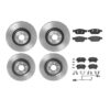 Audi Disc Brake Pad and Rotor Kit – Front and Rear (356mm/330mm) (Low-Met) 4G0615301T