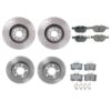 Audi Disc Brake Pad and Rotor Kit – Front and Rear (Xtra) (Cross-Drilled) (312mm) (239mm) (Ceramic) (EURO) 8N0615301A