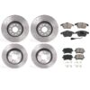 Volkswagen Disc Brake Pad and Rotor Kit – Front and Rear (Xtra) (Cross-Drilled) (312mm/282mm) (Ceramic) (EURO) 5Q0615301F