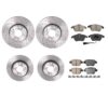 Volkswagen Disc Brake Pad and Rotor Kit – Front and Rear (Xtra) (Cross-Drilled) (288mm) (272mm) (Ceramic) (EURO) 5Q0615301H