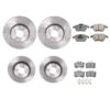 Volkswagen Disc Brake Pad and Rotor Kit – Front and Rear (Xtra) (Cross-Drilled) (288mm) (272mm) (Ceramic) (EURO) 5Q0615301H