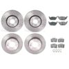 Volkswagen Disc Brake Pad & Rotor Kit – Front & Rear (Xtra-Drilled) (288mm/232mm) (Ceramic) (EURO) 6R0615301A