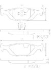 SAAB Disc Brake Pad Set – Rear (Ceramic) 32017602 – Brembo P71003N