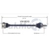 VW CV Axle Shaft – Front Passenger Side – Aftermarket VW8010