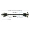 VW CV Axle Shaft – Front Passenger Side – Aftermarket VW8073