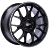 BBS CH-R 18x8.5 5x112 ET38 Satin Black Polished Rim Protector Wheel -82mm PFS/Clip Required