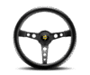 Momo Prototipo Steering Wheel 350 mm - Black Leather/Wht Stitch/Black Spokes