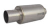 Vibrant Titanium Muffler w/Straight Cut Natural Tip 3.5in Inlet / 3.5in Outlet