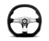 Momo Trek RSteering Wheel - Trek R/350 mm mmeter -  Black AirLeather/Brshd Al Spokes