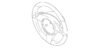 3 Spoke Flat Bottom Steering Wheel - Leather - Black/Silver Stitching